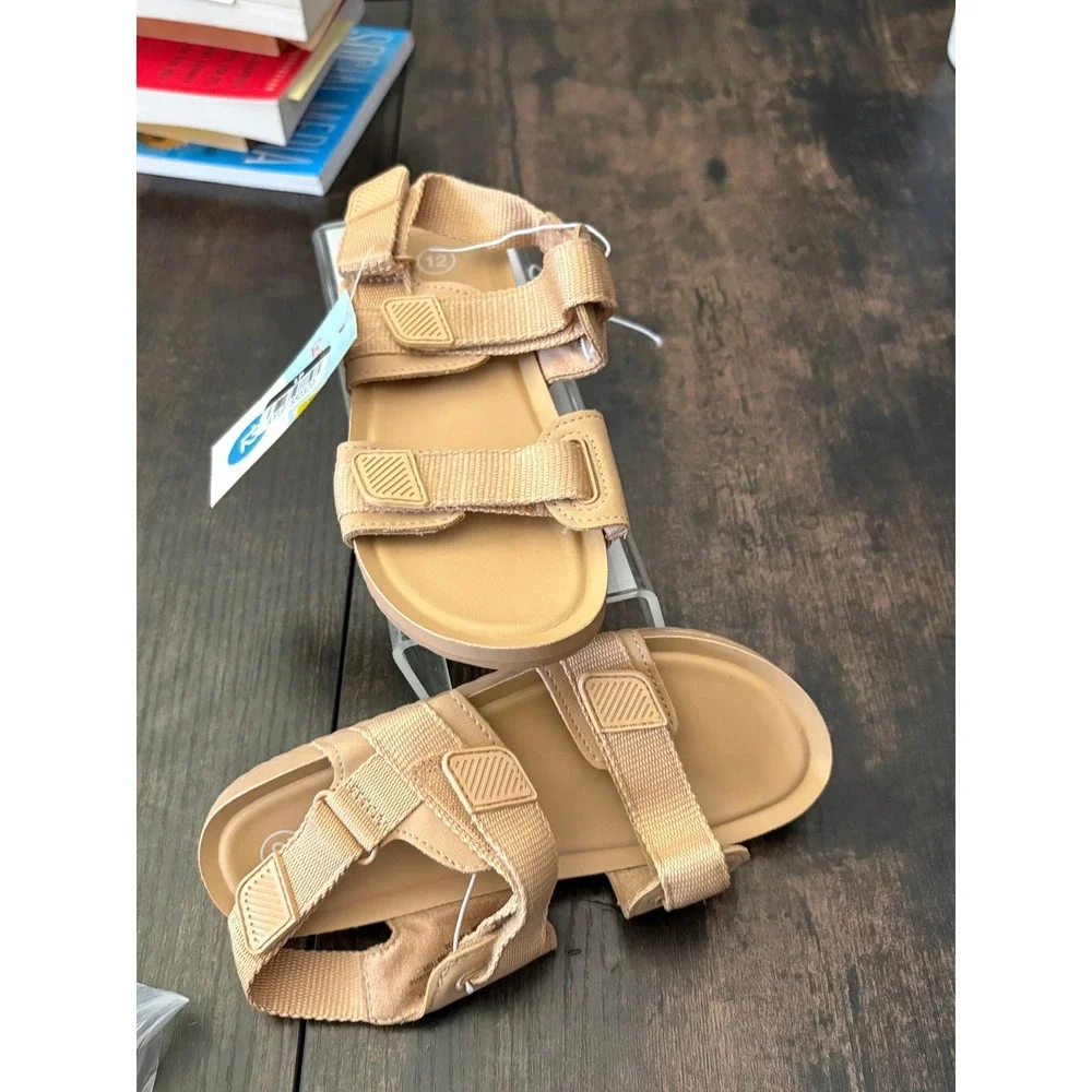 Toddler Boy Cedric Sandals by‎ Cat & Jack Tan New With Tags